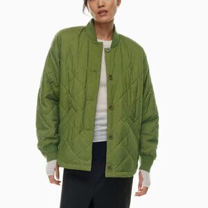 Aritzia Wilfred New Pavant Quilted Jacket in Grotto Green